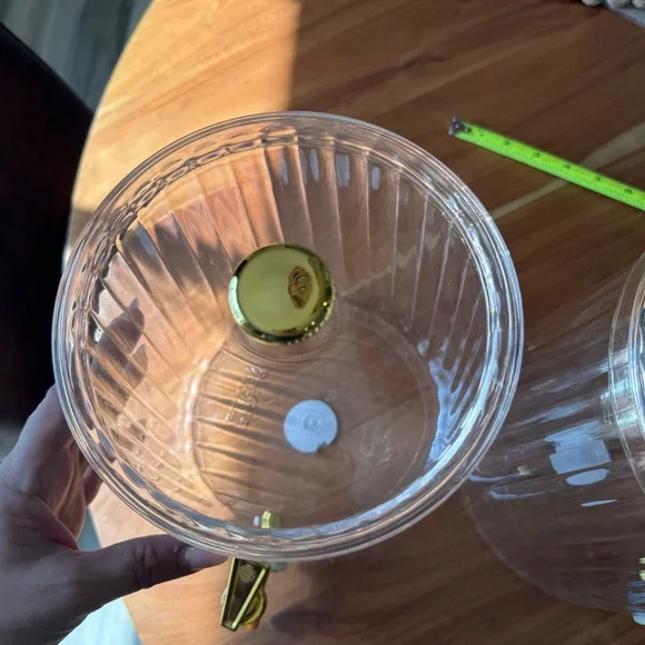 Plastic Clear Beverage Dispensers with Gold Accents - Picture 7 of 8